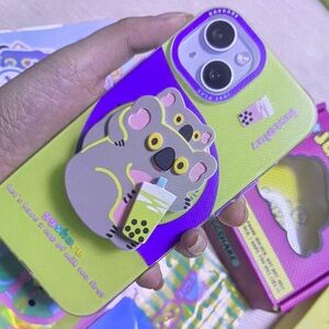 Cute Koala Phone Case with Stand - Green